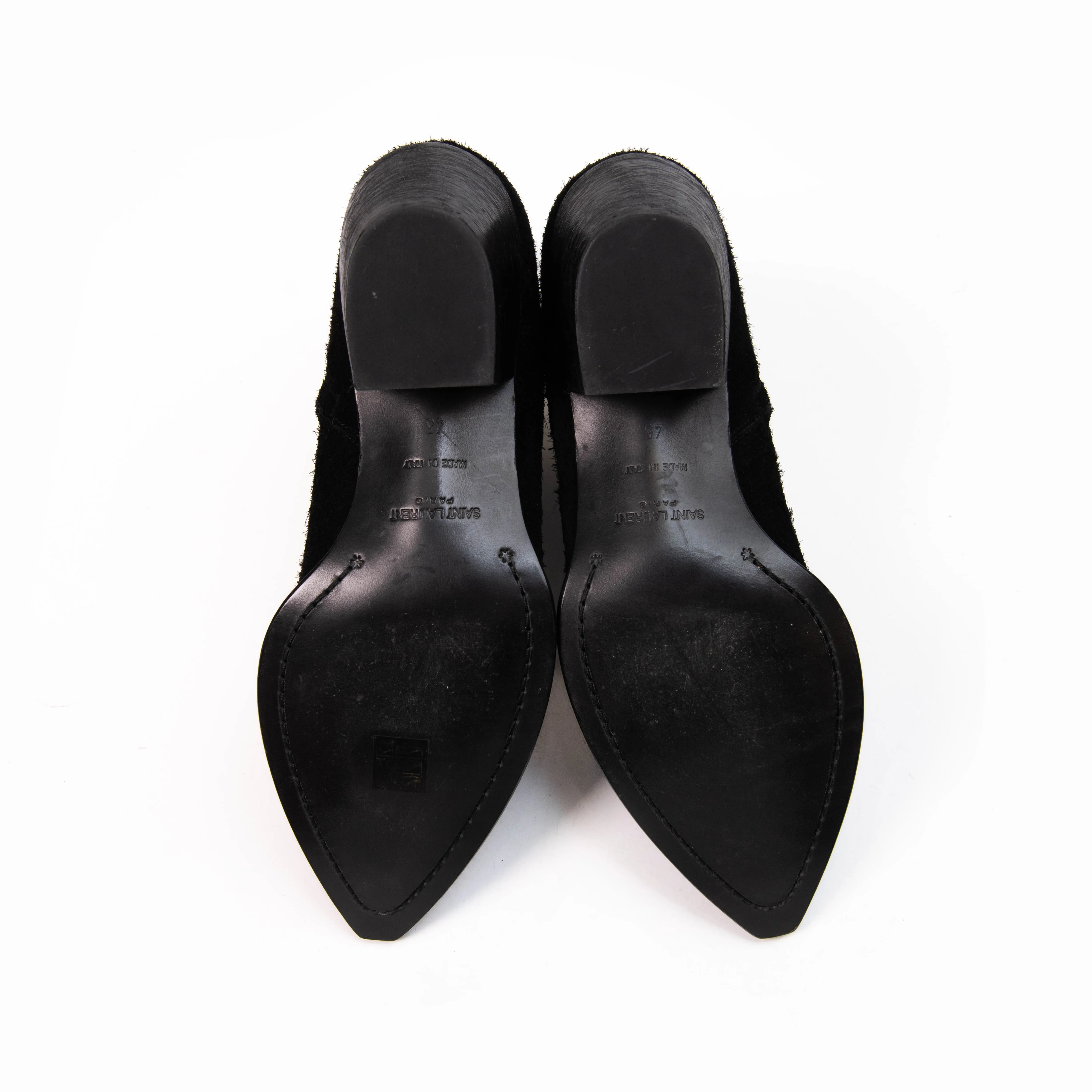 Saint Laurent Black Suede Men's Boots Size 45