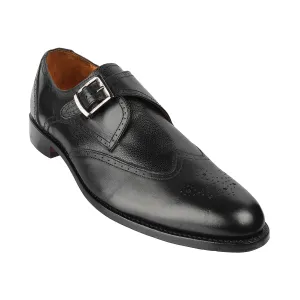 Samuel Windsor - Manchester 51 <br> Big Size Regular Width Black Leather Slip-On Shoes For Men