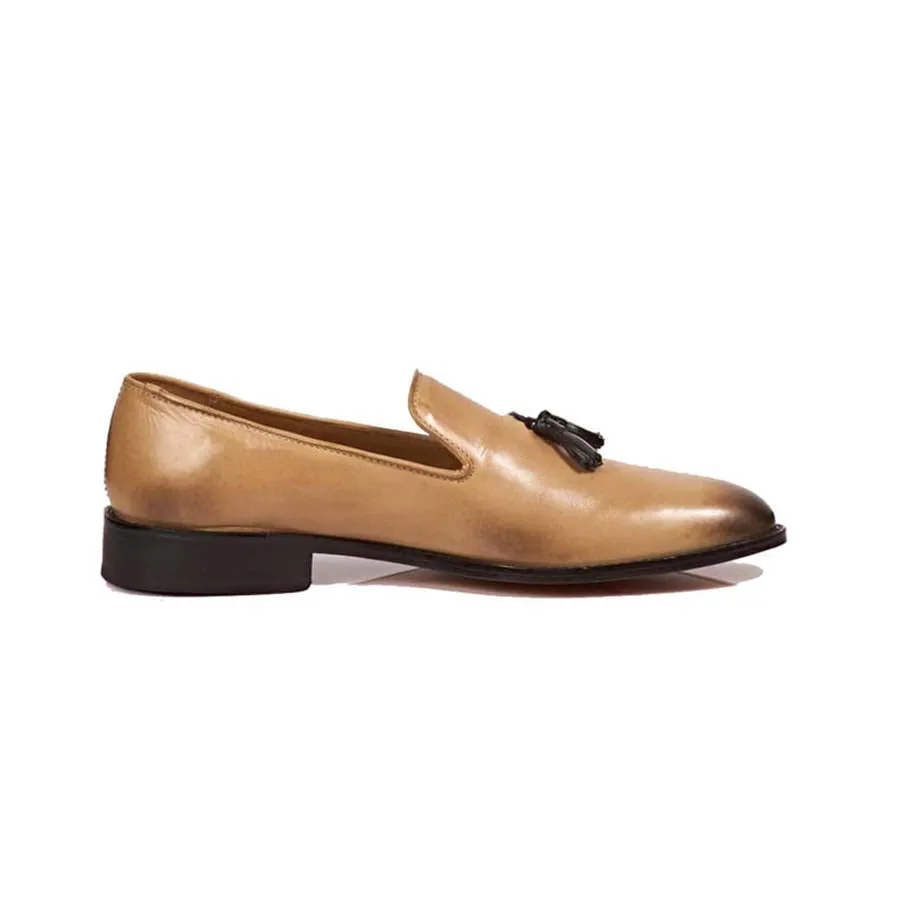 Sand Tassel Loafers