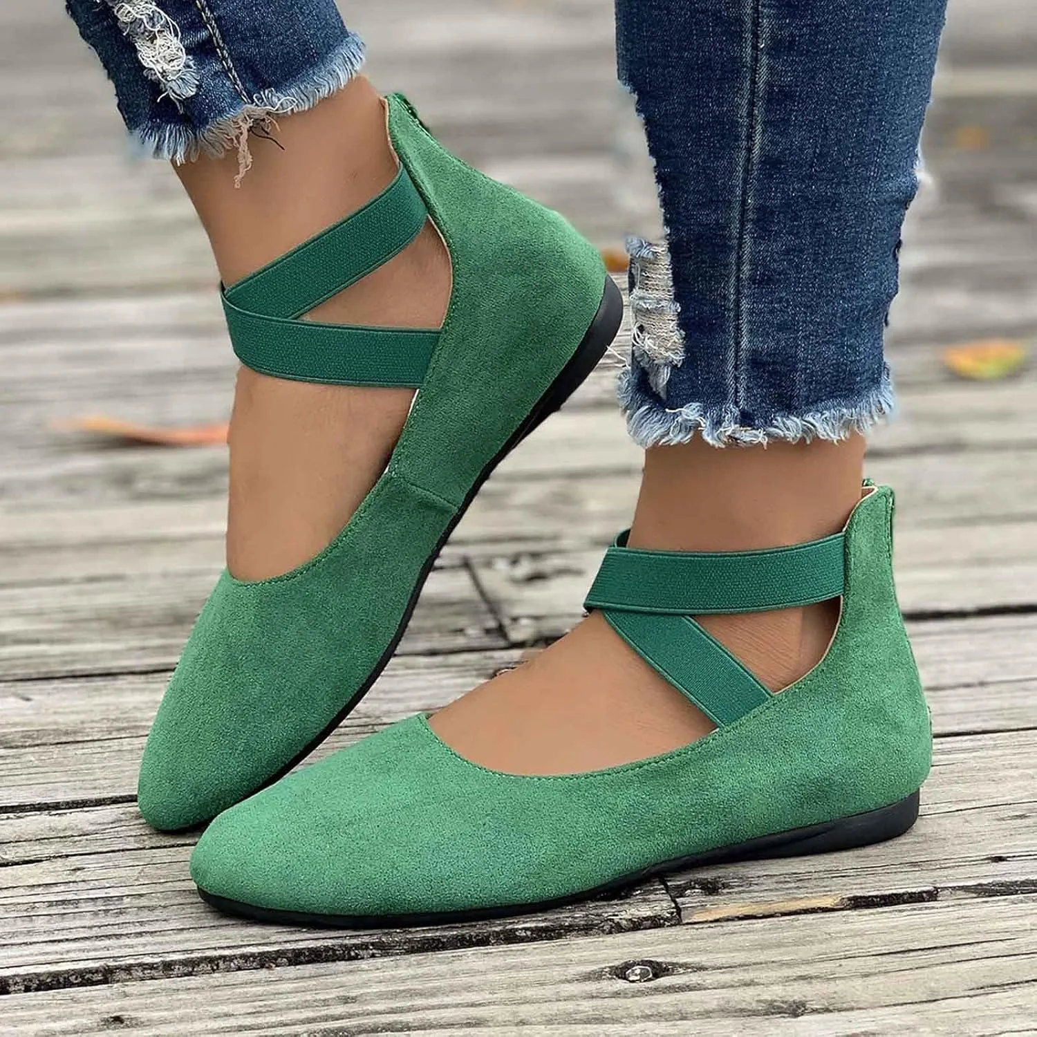 Sandals Women Comfortable Walking Flat Comfortable Sandals Ankle Straps Dressy Closed Toe Business Casual Shoes