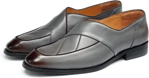 Santimon Mens Dress Penny Loafers Slip-On Shoes - Genuine Leather Formal Business Casual Shoes for Wedding- Fashion Comfortable Prom Mocassins