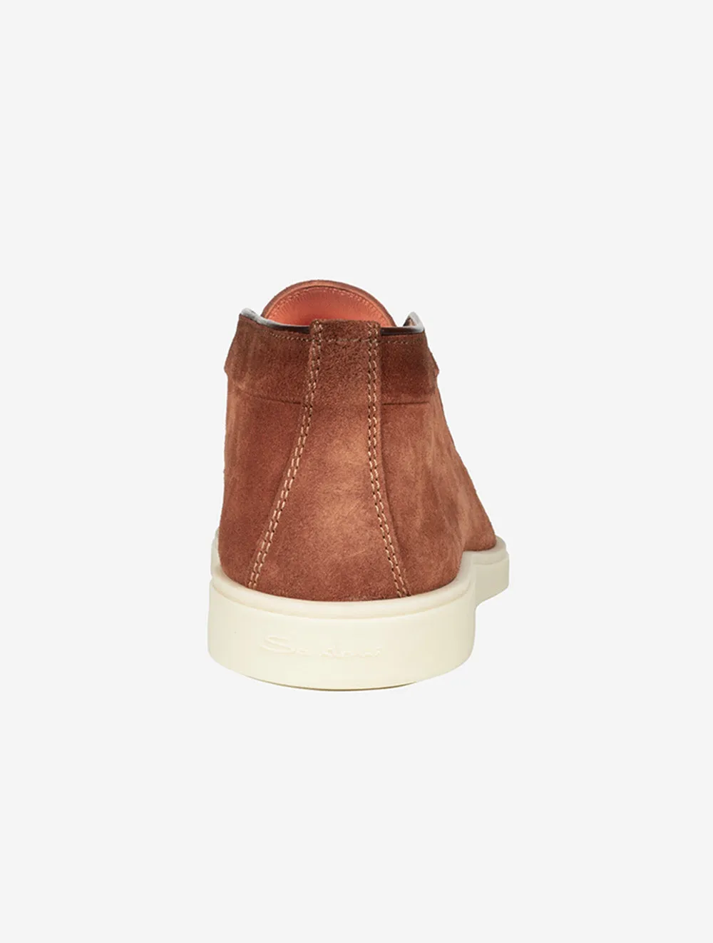 SANTONI Suede Desert Boot Rust