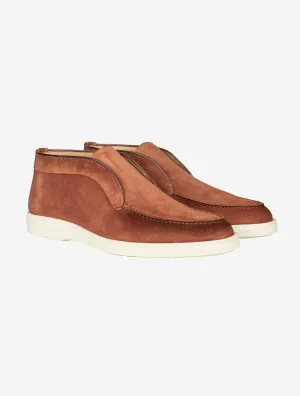SANTONI Suede Desert Boot Rust