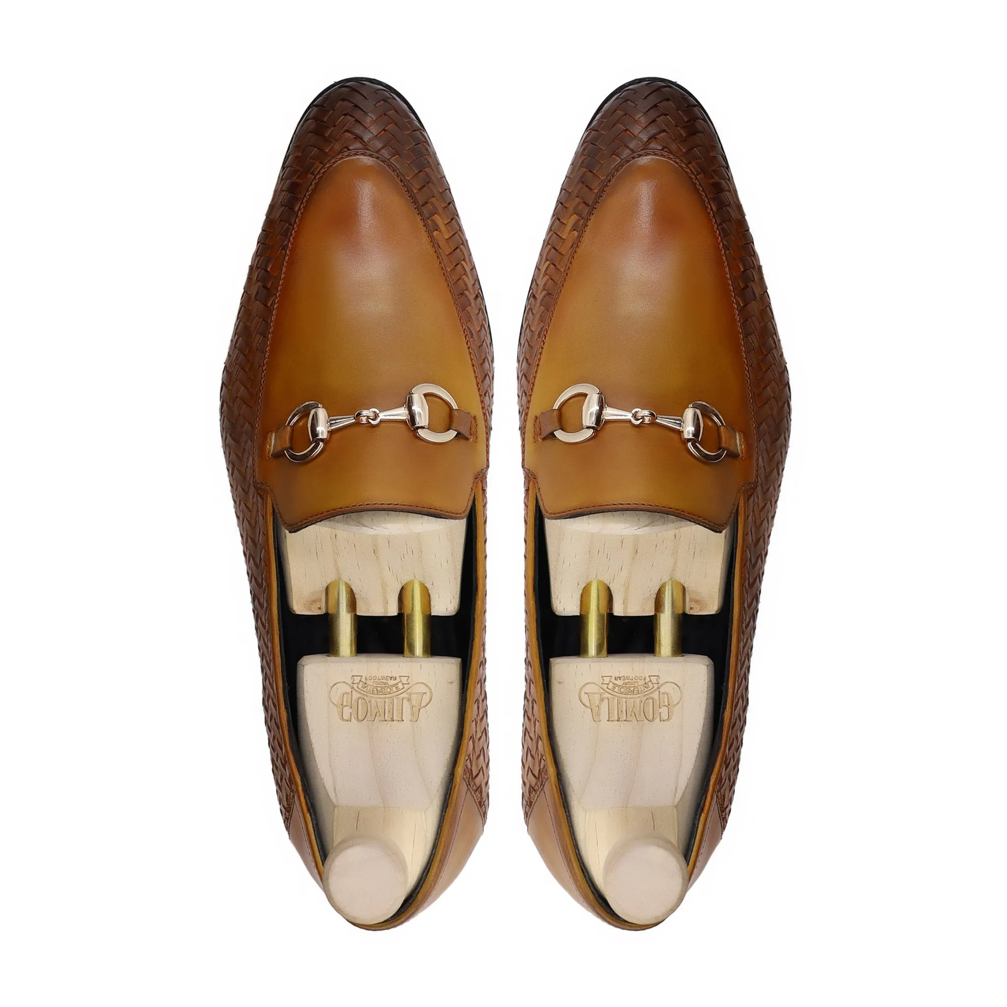 Schalke - Men's Clay Brown Calf and Hand Woven Calf Leather Loafer