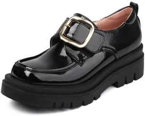 SEIFIN Womens Platform Loafers Chunky Women's Loafers Slip-on Fashion Penny Close Round Toe Comfort Chunky Heel Business Casual Shoes Dressy Office Work