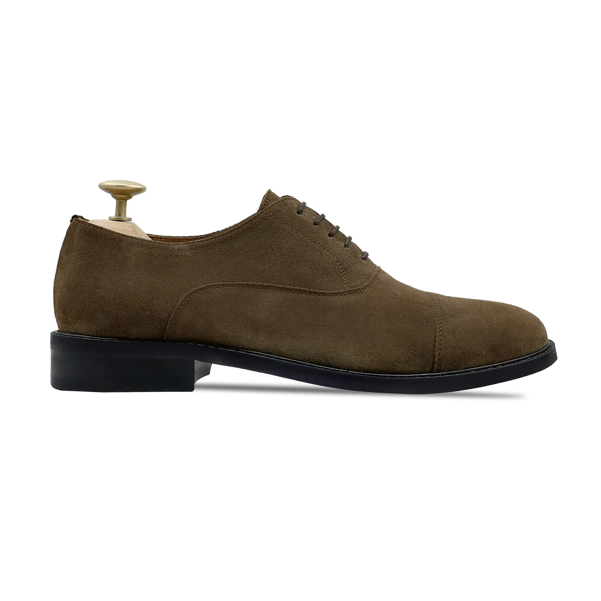 Seinfeld - Men's Dark Brown Kid Suede Oxford Shoe