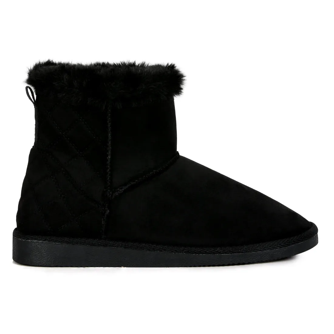 Shearling Lined Flat Winter Boots