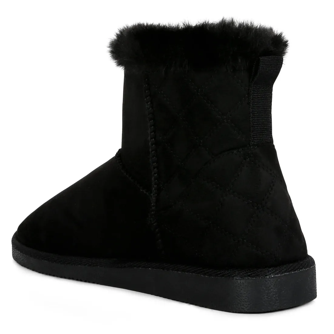 Shearling Lined Flat Winter Boots