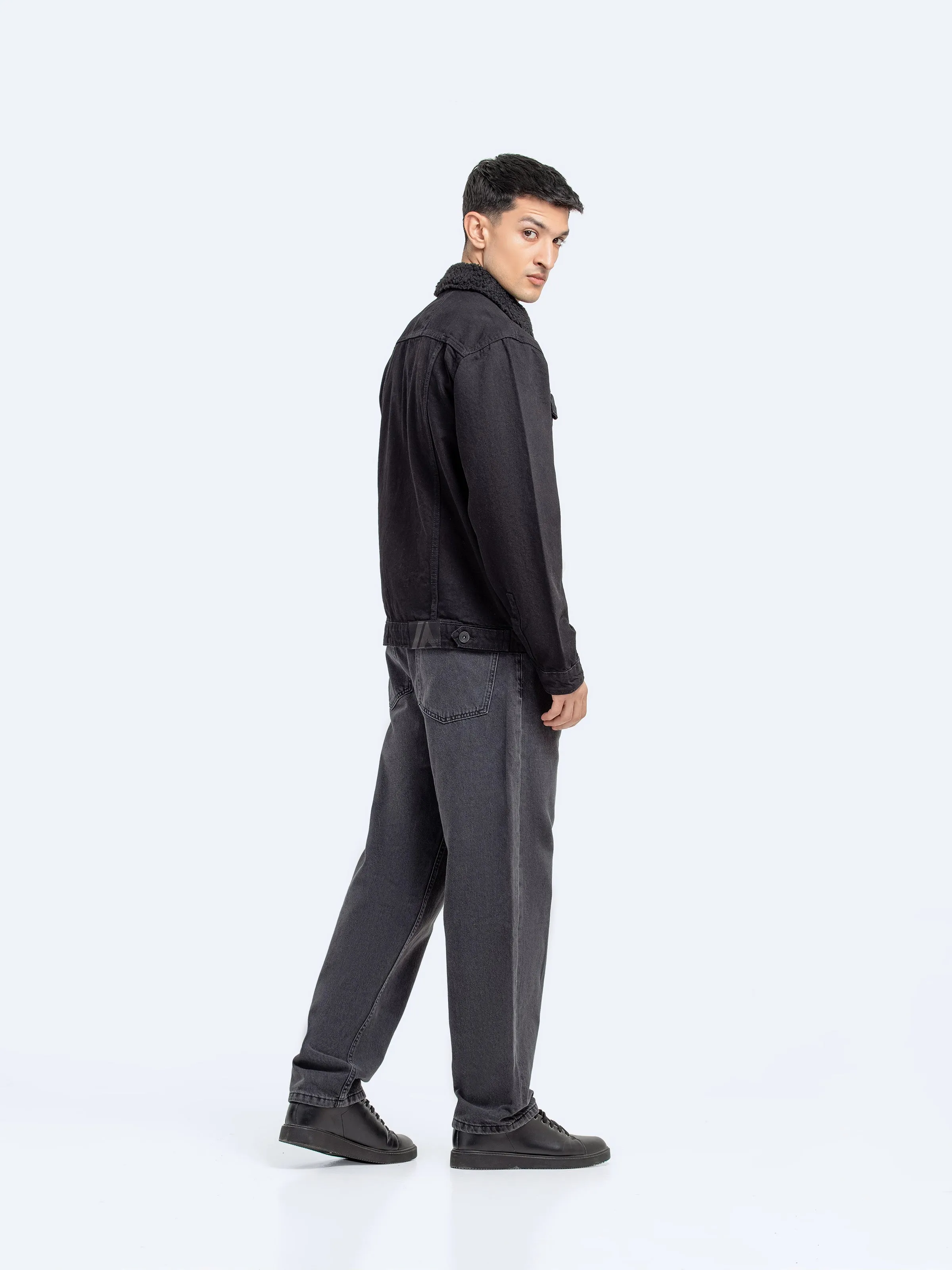 Sherpa Collar Denim Jacket - FMTJD24-001