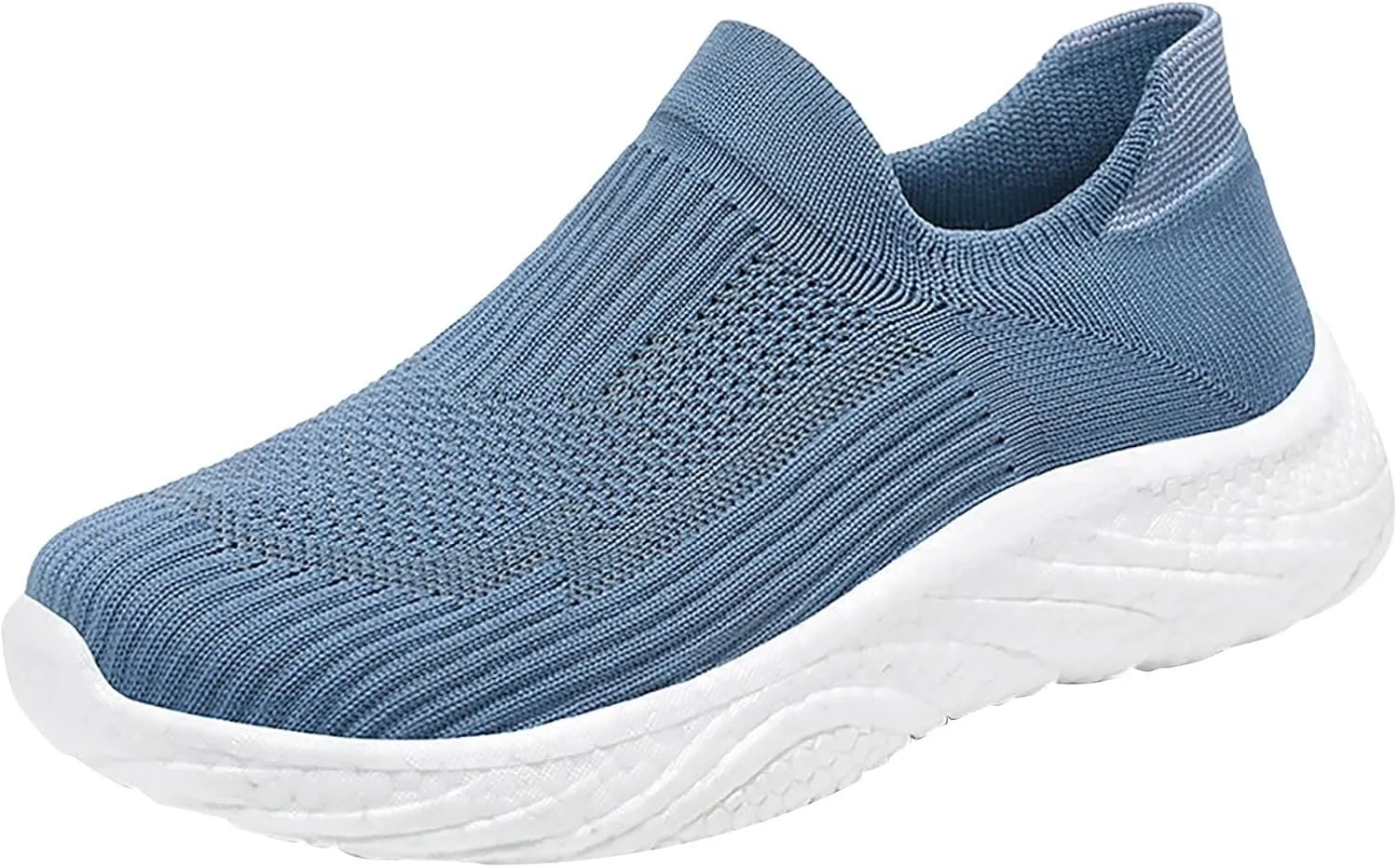 Shoes for Women - Breathable Woven Slip-Ons with - Foam Sneakers - Size 36 (5 UK Navy)