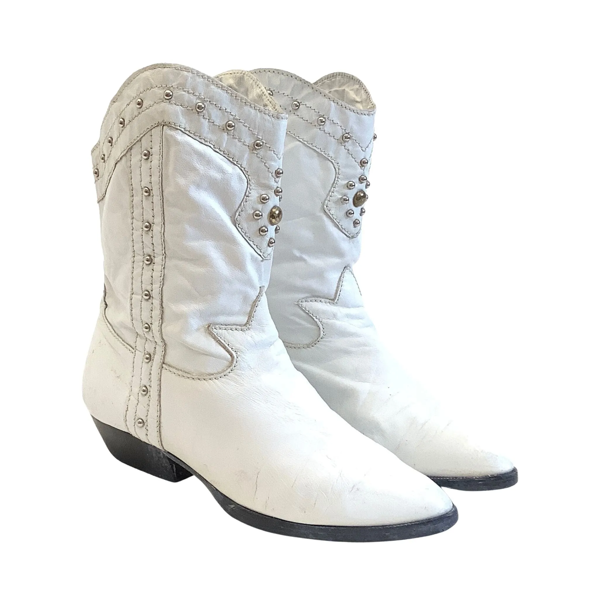Short White Cowboy Boots