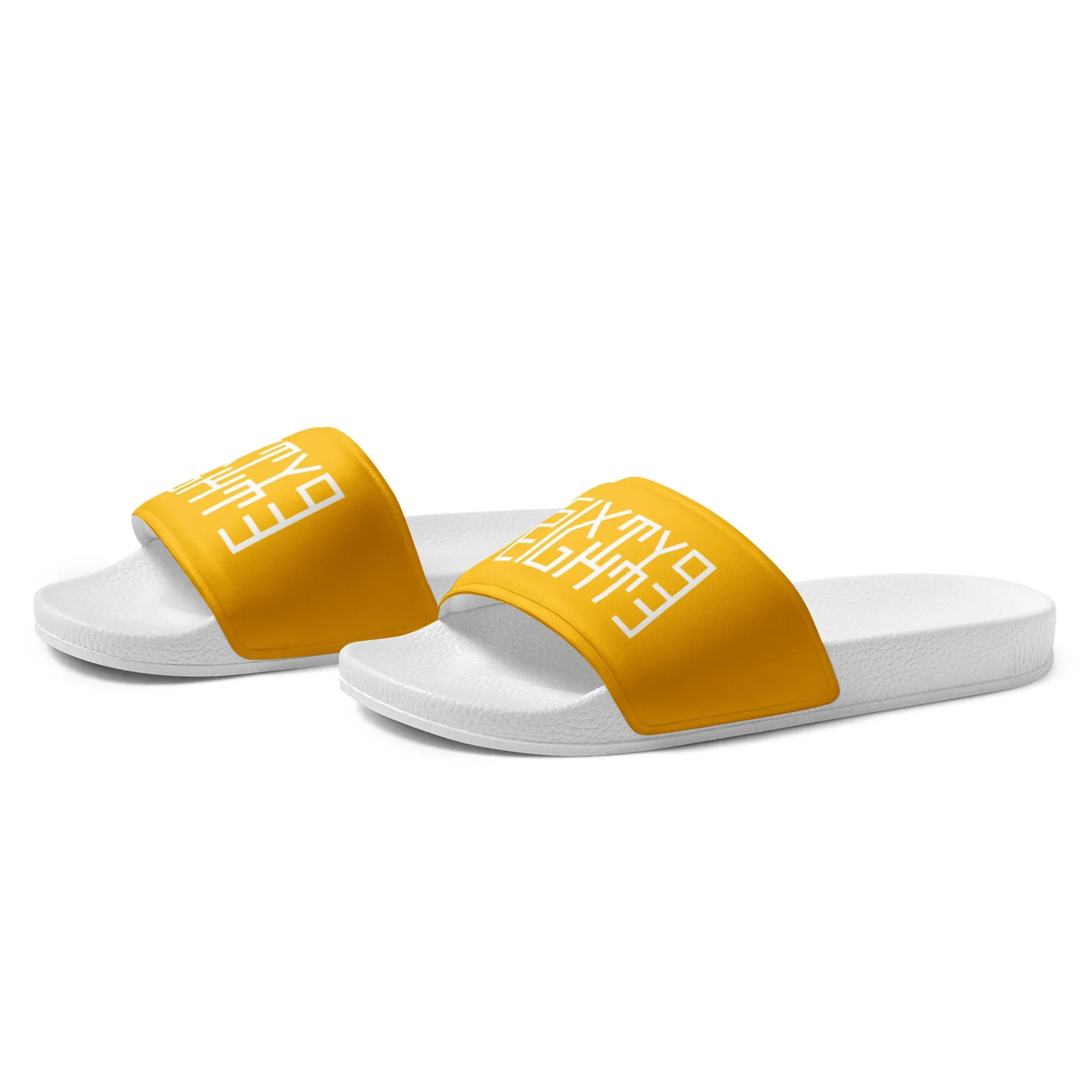 Sixty Eight 93 Logo White & Orange Men's Slides