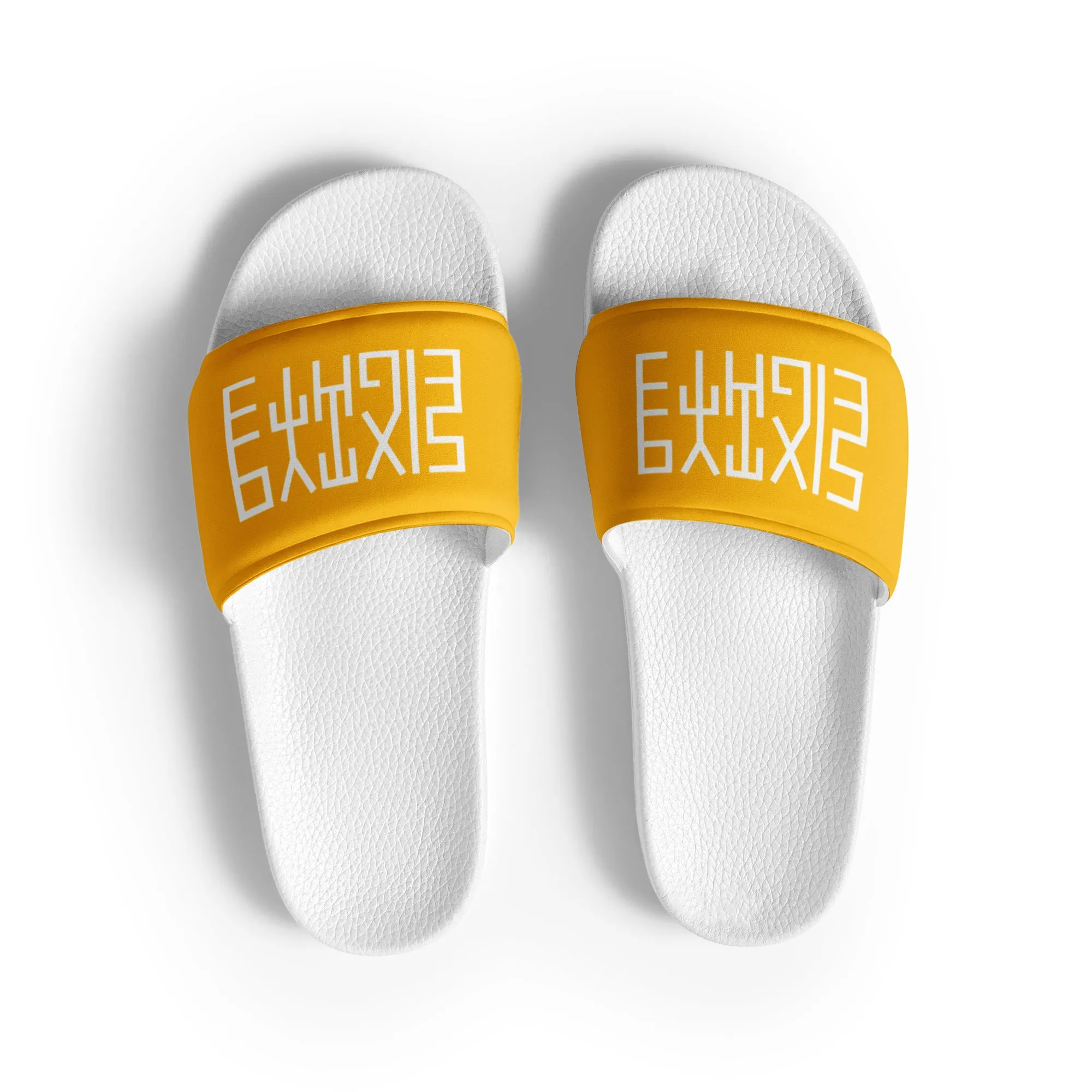 Sixty Eight 93 Logo White & Orange Men's Slides