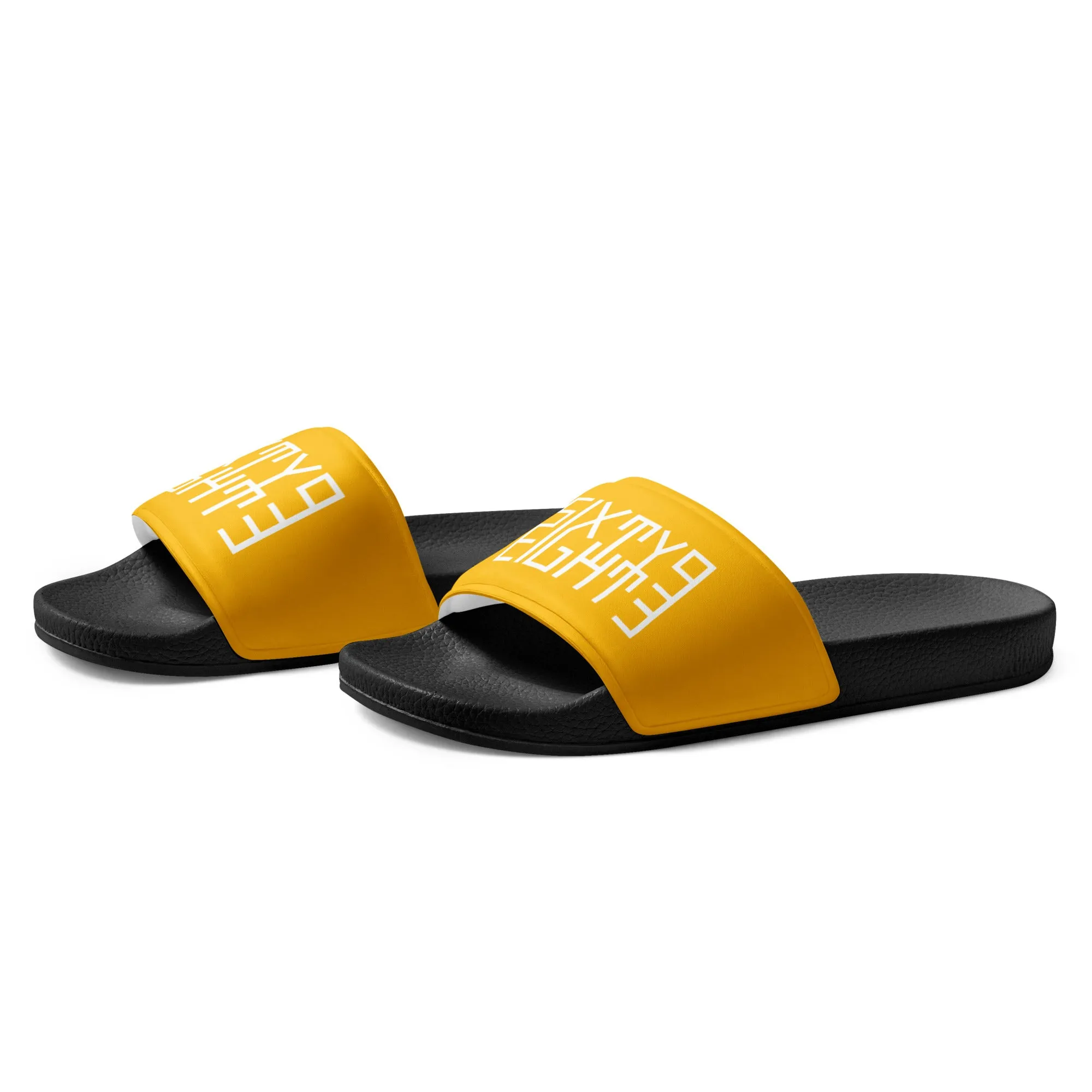 Sixty Eight 93 Logo White & Orange Men's Slides