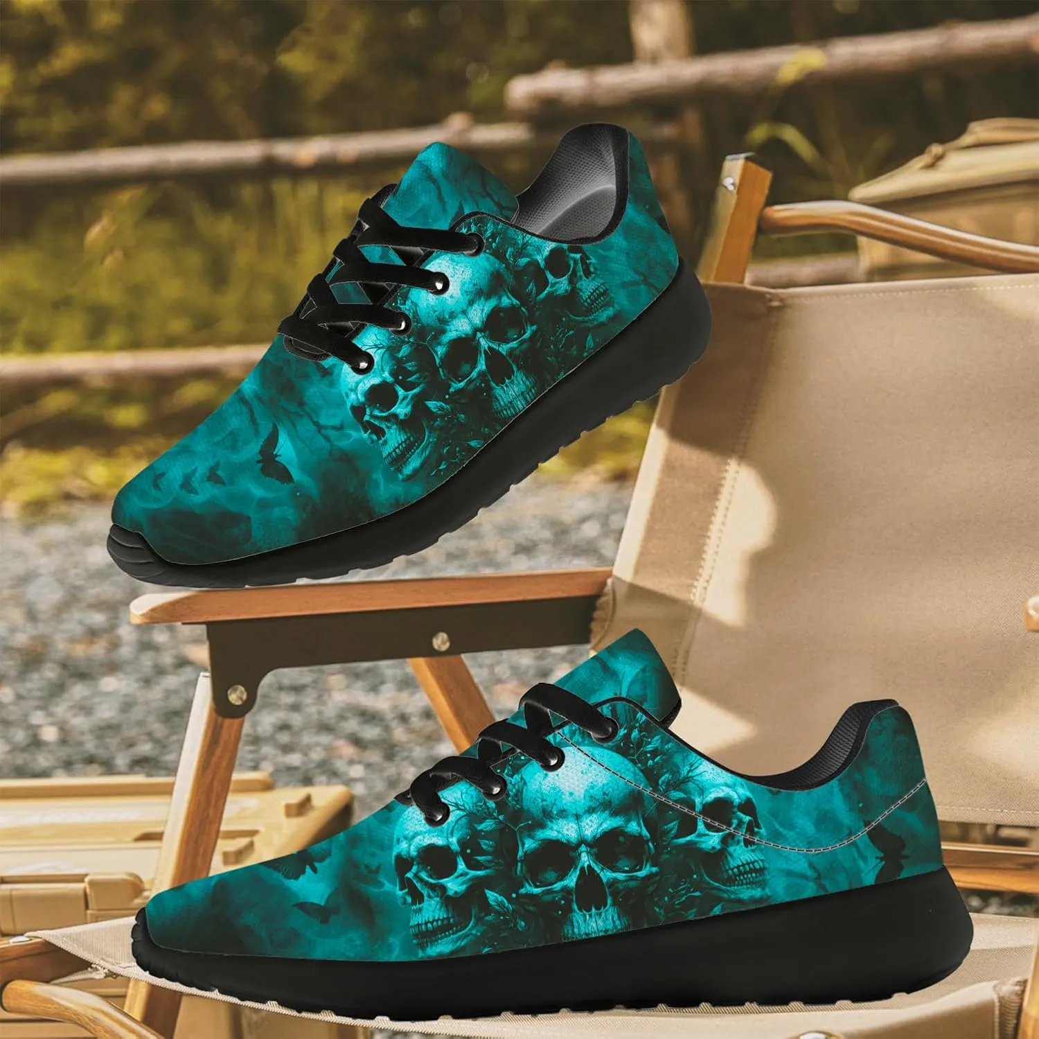 Skull Shoes for Women Men Running Shoes Lightweight Tennis Sneakers Gifts for Him Her