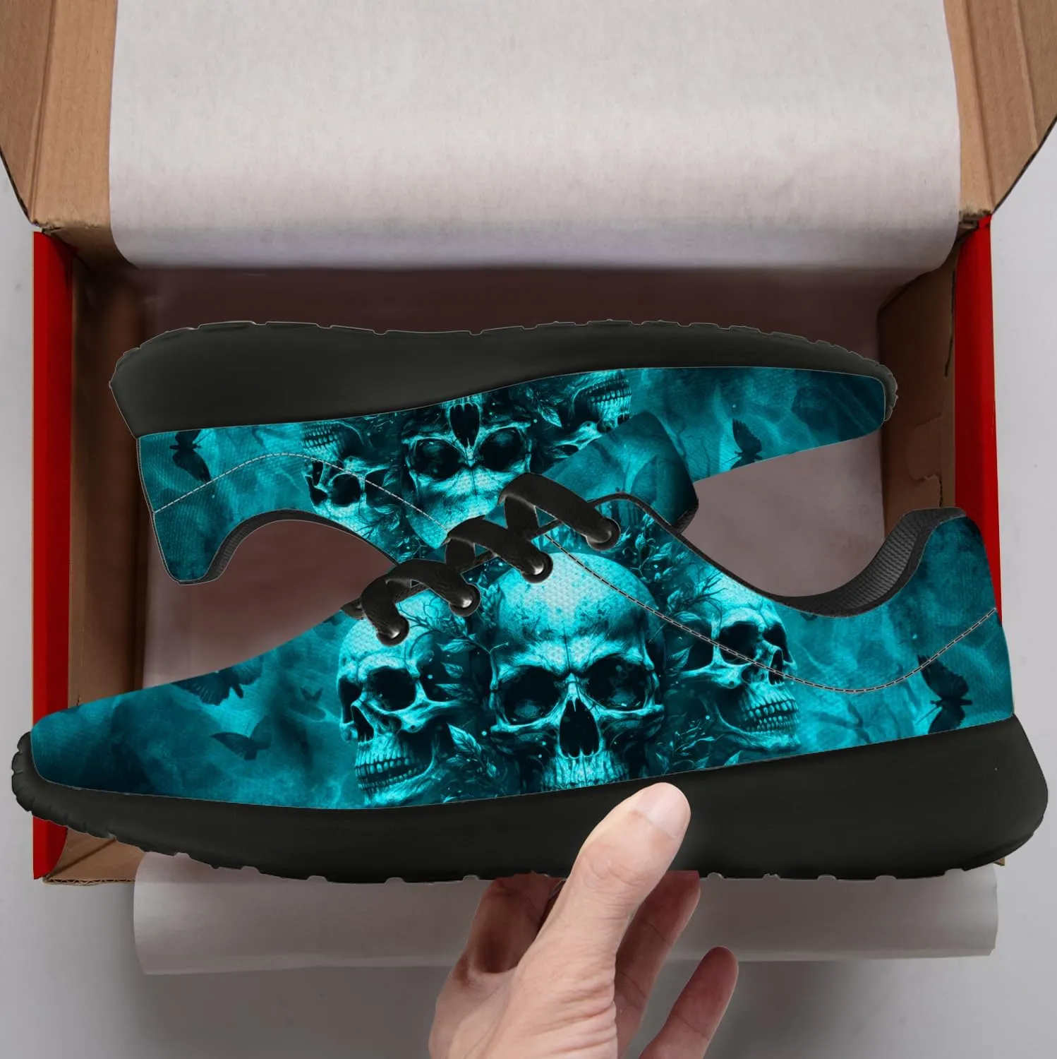 Skull Shoes for Women Men Running Shoes Lightweight Tennis Sneakers Gifts for Him Her