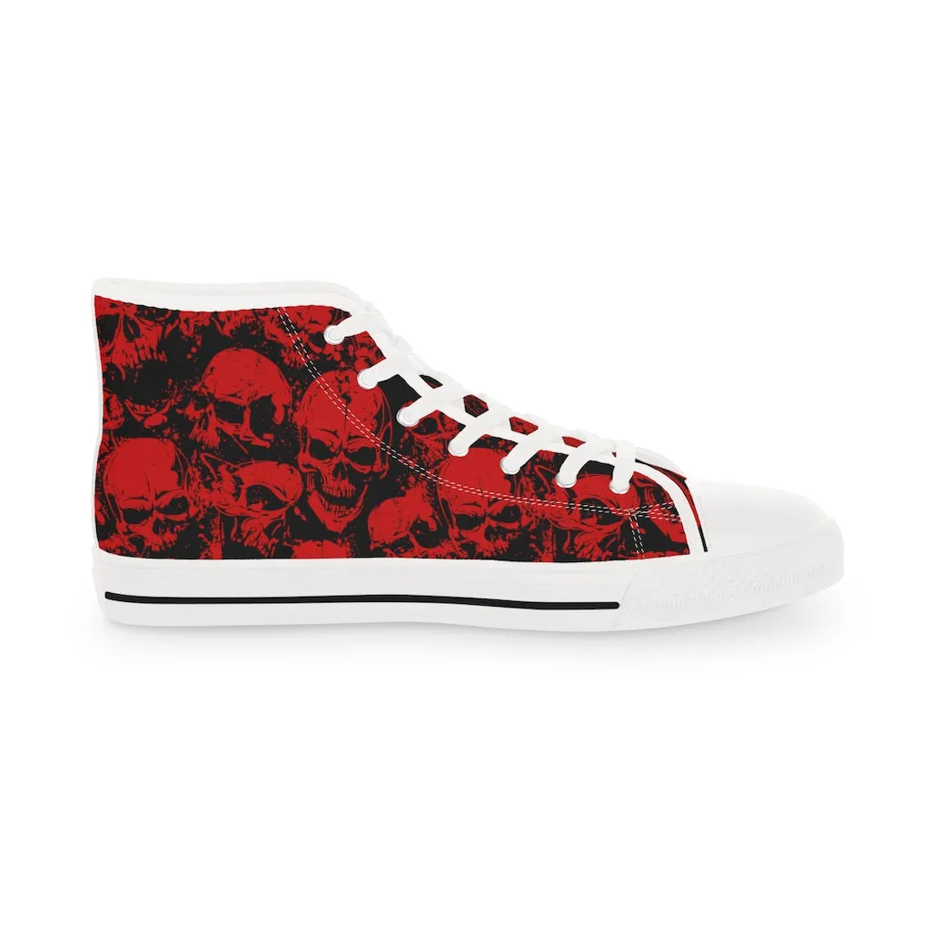 Skulls [Black] - Men's High Top Sneakers
