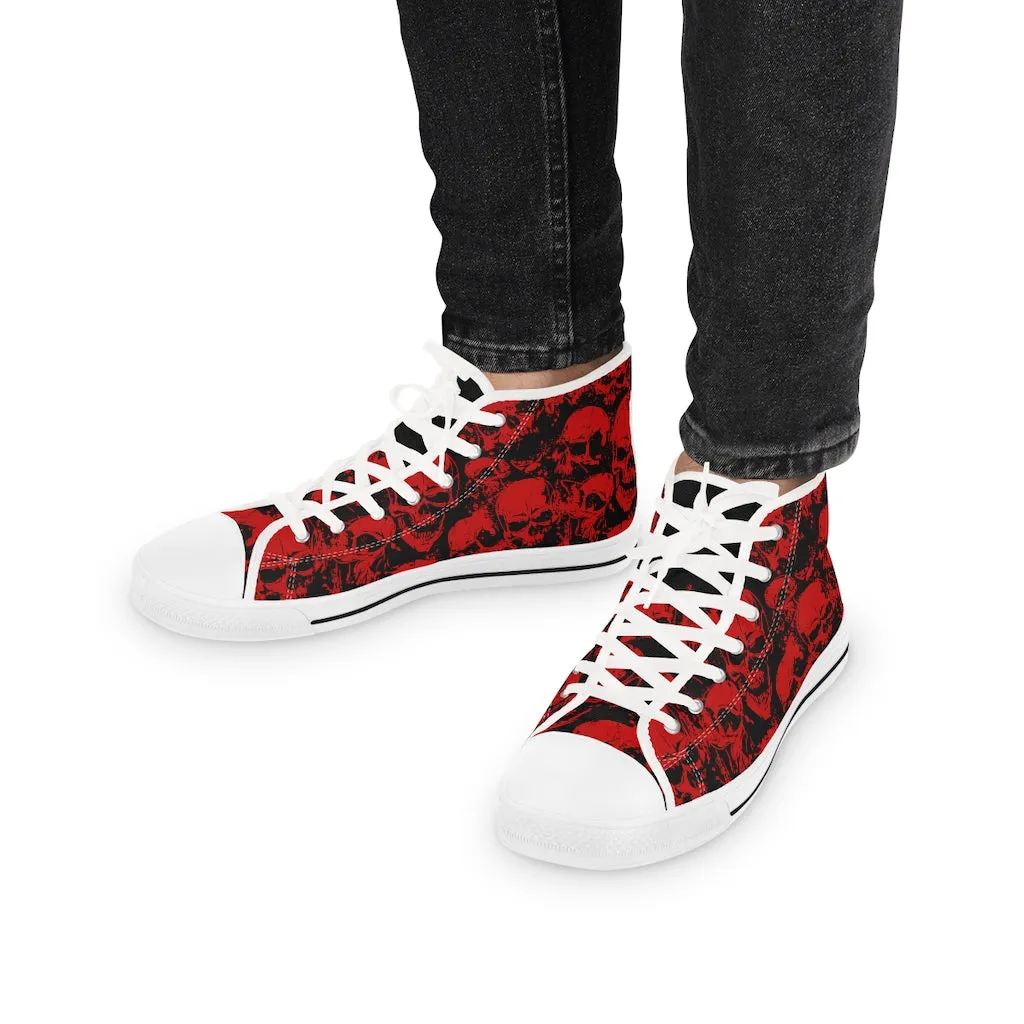 Skulls [Black] - Men's High Top Sneakers