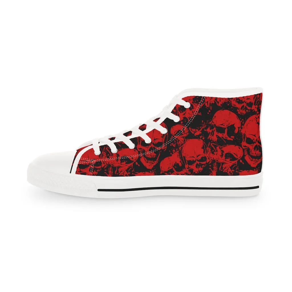 Skulls [Black] - Men's High Top Sneakers