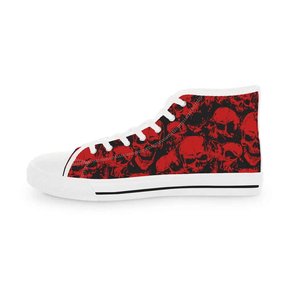Skulls [Black] - Men's High Top Sneakers