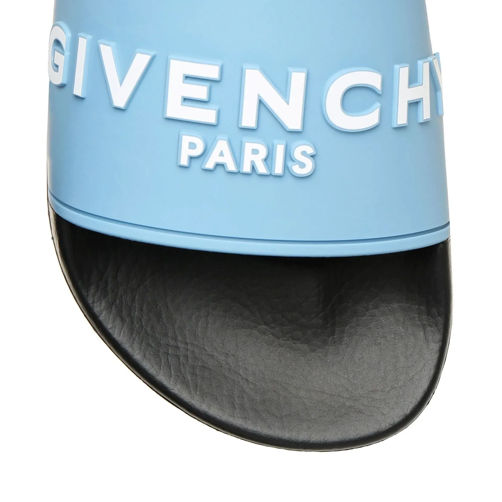 Sky blue rubber slide sandals