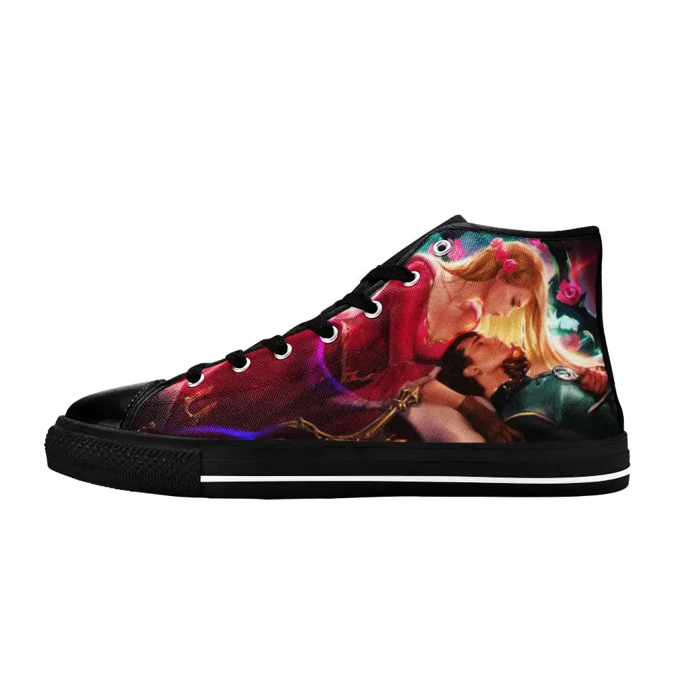 Sleeping Beauty Princess Aurora Reverse Shoes High Top Sneakers for Kids and Adults