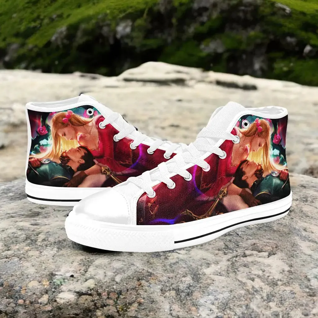 Sleeping Beauty Princess Aurora Reverse Shoes High Top Sneakers for Kids and Adults