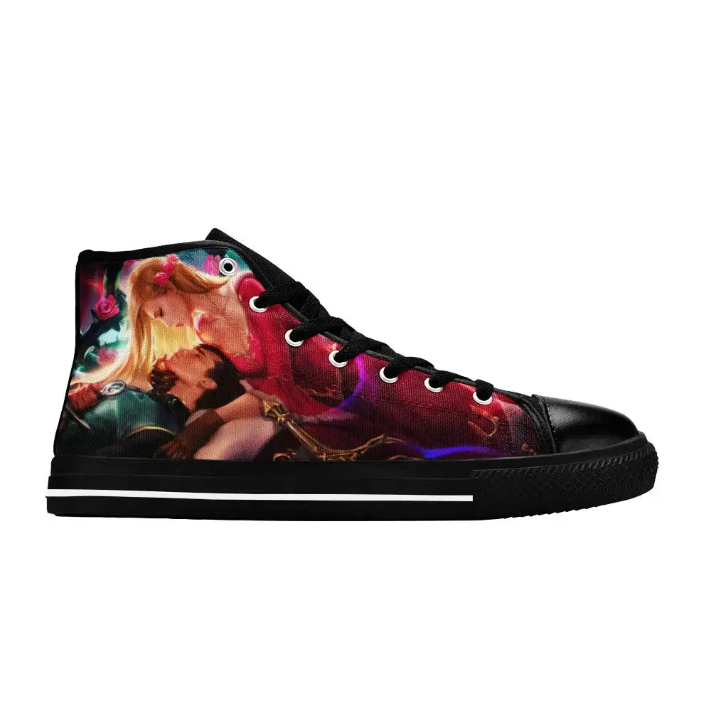 Sleeping Beauty Princess Aurora Reverse Shoes High Top Sneakers for Kids and Adults