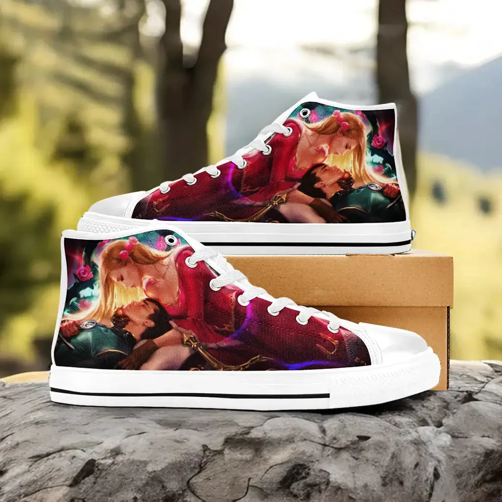 Sleeping Beauty Princess Aurora Reverse Shoes High Top Sneakers for Kids and Adults