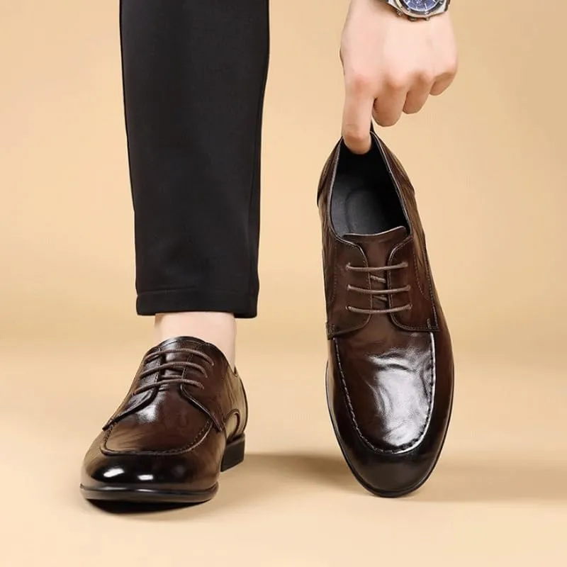 Slip On Pointed Toe Derbys Classic Formal Business Shoes for Driving Walking Wedding Outdoor Indoor Size