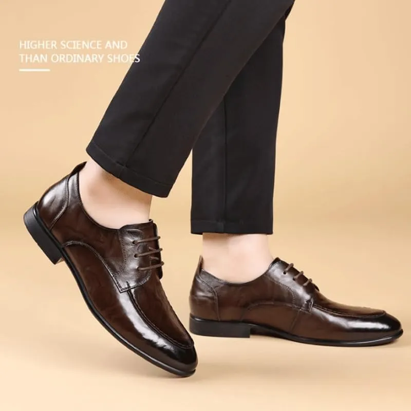Slip On Pointed Toe Derbys Classic Formal Business Shoes for Driving Walking Wedding Outdoor Indoor Size