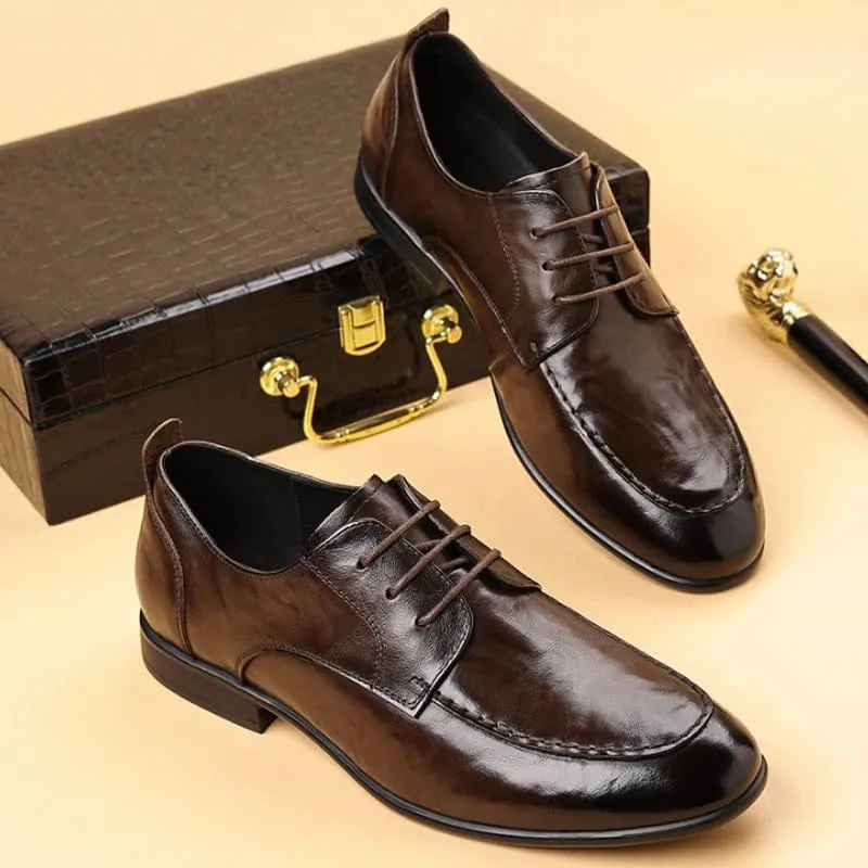 Slip On Pointed Toe Derbys Classic Formal Business Shoes for Driving Walking Wedding Outdoor Indoor Size