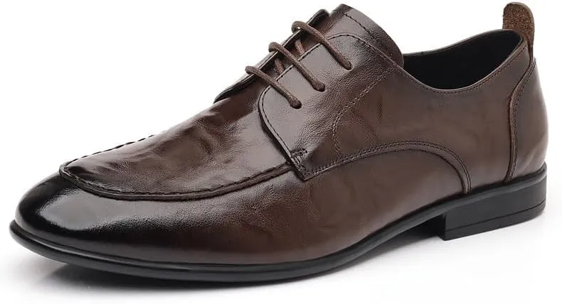 Slip On Pointed Toe Derbys Classic Formal Business Shoes for Driving Walking Wedding Outdoor Indoor Size