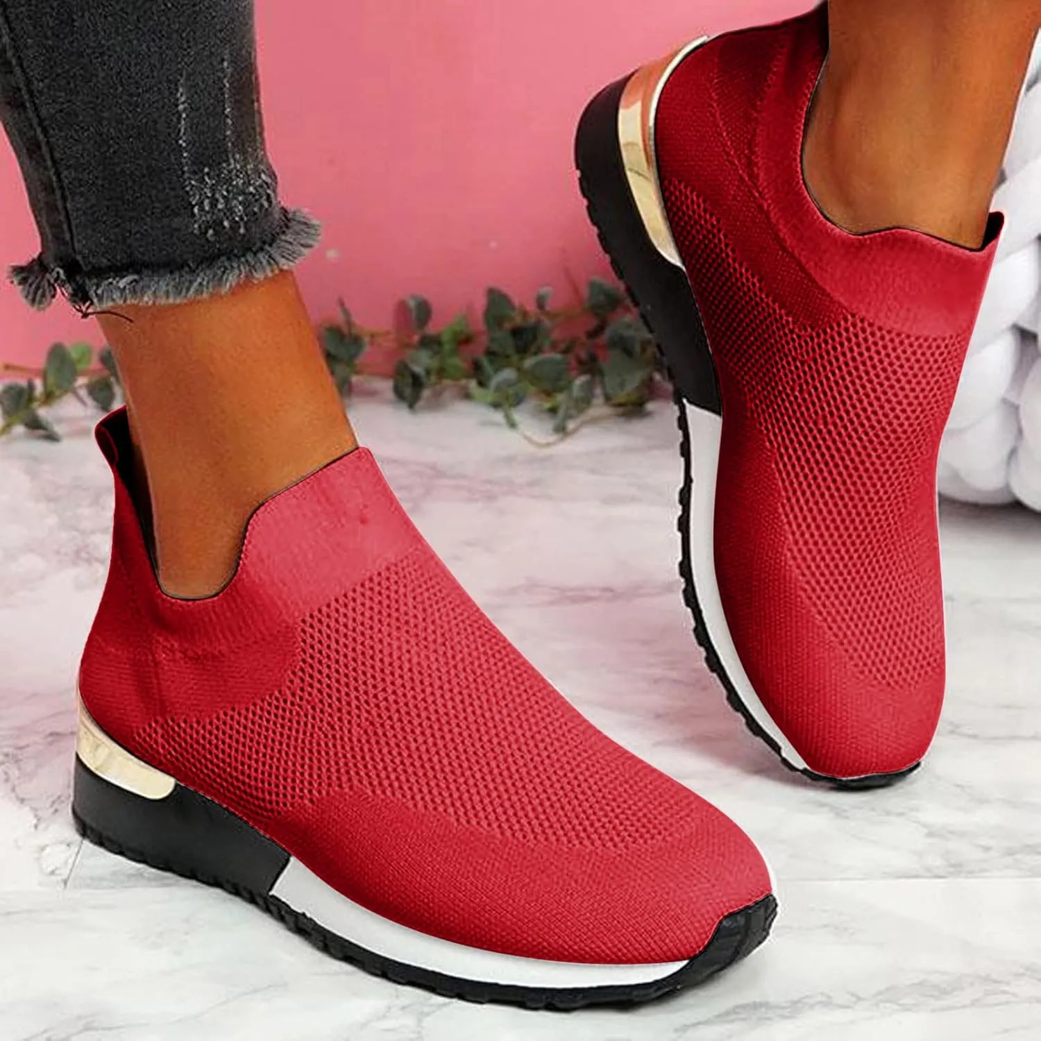 Slip On Sneakers Women Business Casual Shoes for Men Walking Sneakers for Women Barefoot Running Shoes Fashion Sneaker Non Slip Breathable Dress Tennis Shoes for Men