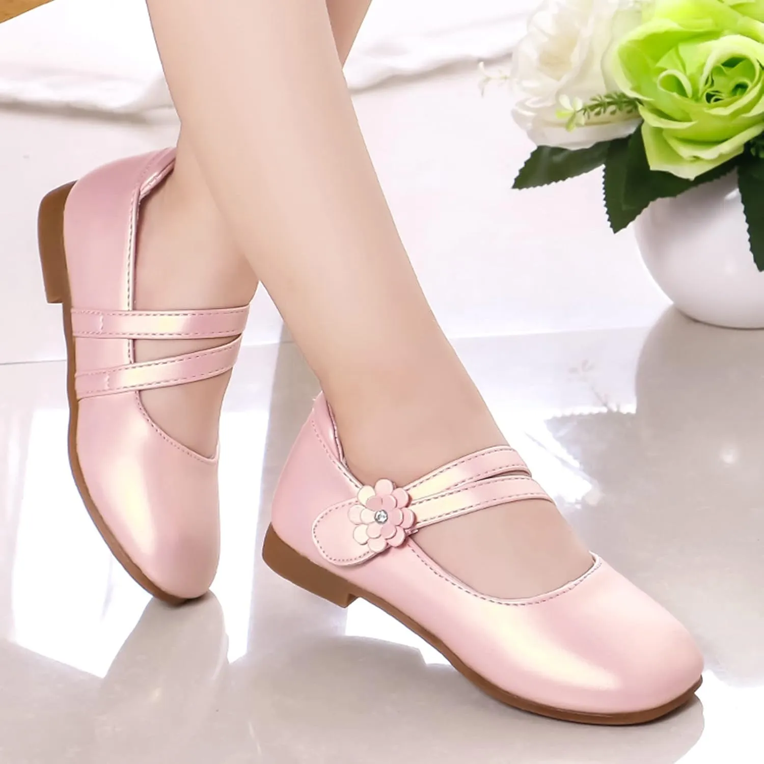 Slip on Toddler Girl Shoes Small Leather Shoes Single Shoes Children Dance Shoes Girls Size 3 Toddler Shoe Girl