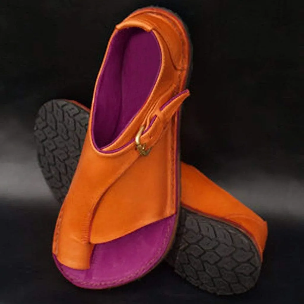 Slippers for Women Open Toe Gibobby Plus Size Holiday Flat Ankle Beach Shoes Fish Mouth Roman Loafers Sandals
