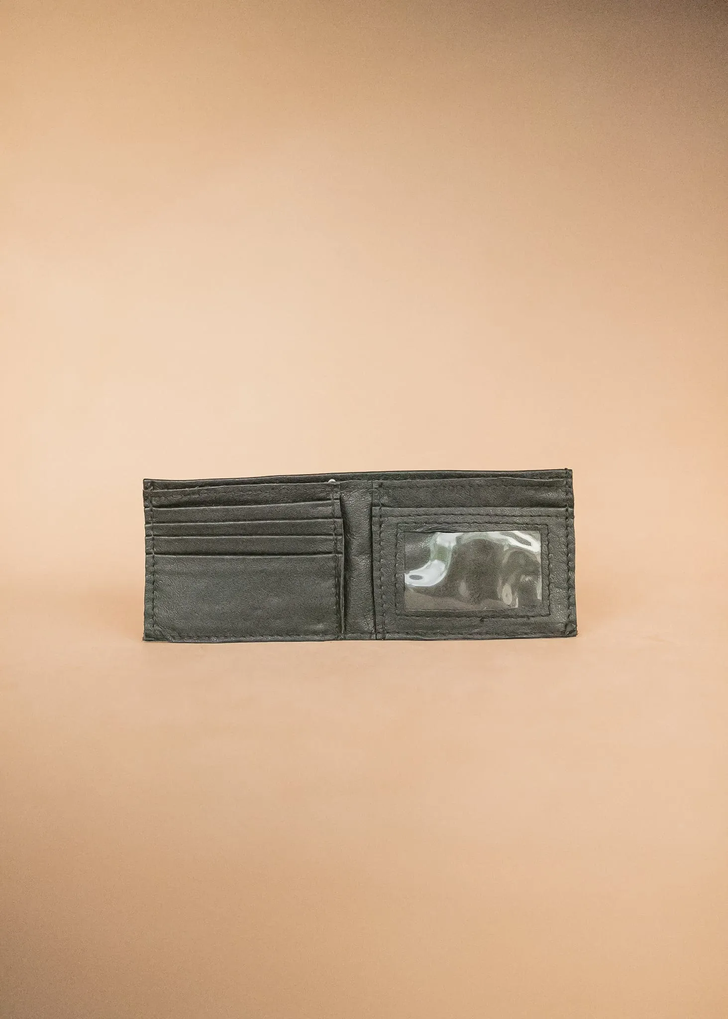 Small Bifold Wallet with Window - Cowhide