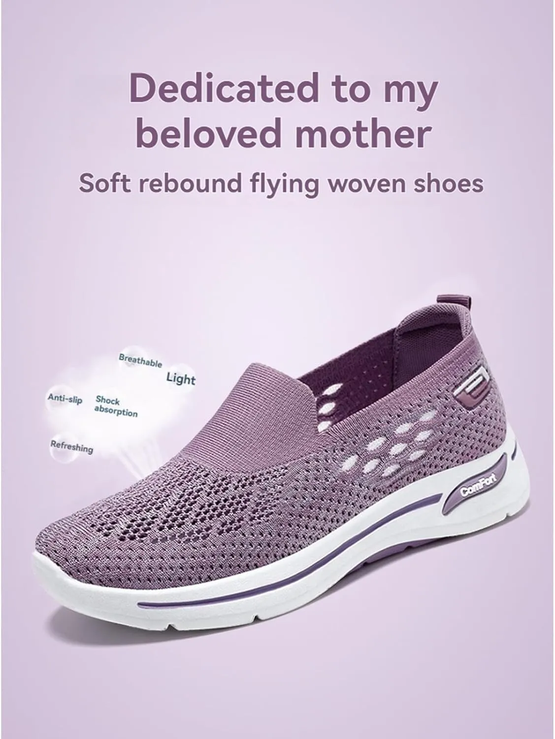 Sneakers for Women Diabetic Elderly Shoes Ladies Fashion Mary Jane Sneakers Mesh Breathable Walking Sneaker Summer Woven Hollow Out Orthopedic Soft Arch Support Walking Shoes