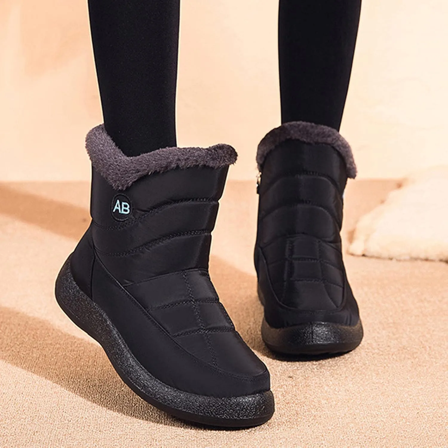 Snow Boots for Women Waterproof Slip On Warm Boots for Ladies Snow Boots Womens Winter Ankle Boots Ladies Womens Snow Boot Ankle Boots for Women Knee High Snow Booties Men