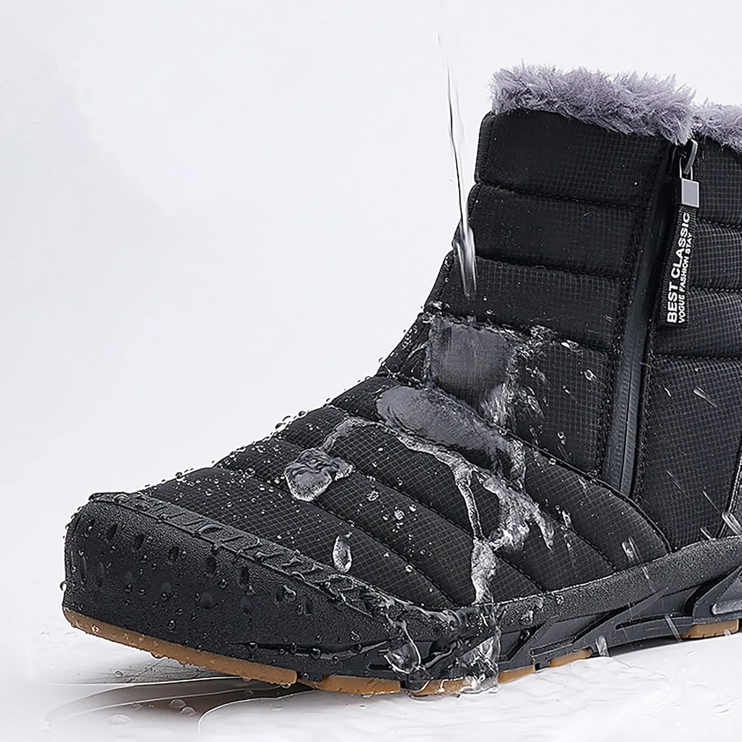 Snow Winter Boots for Women Waterproof Woman Ankle Fur Lined Booties Slip On Warn Insulated Boot WaterProof No-Slip Hiking
