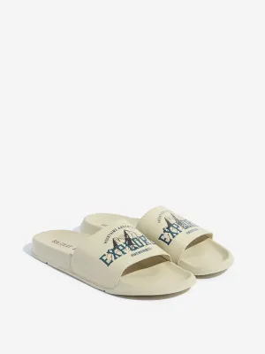SOLEPLAY Beige Printed Pool Slides
