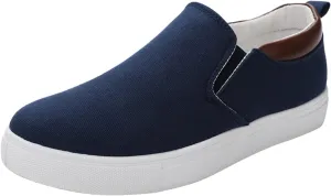 Solid Color Mens Casual Sport Shoes Fashion Flat Bottom Slip on Lightweight Summer Comfortable Outdoor Breathable Walking Running Sneakers for Men