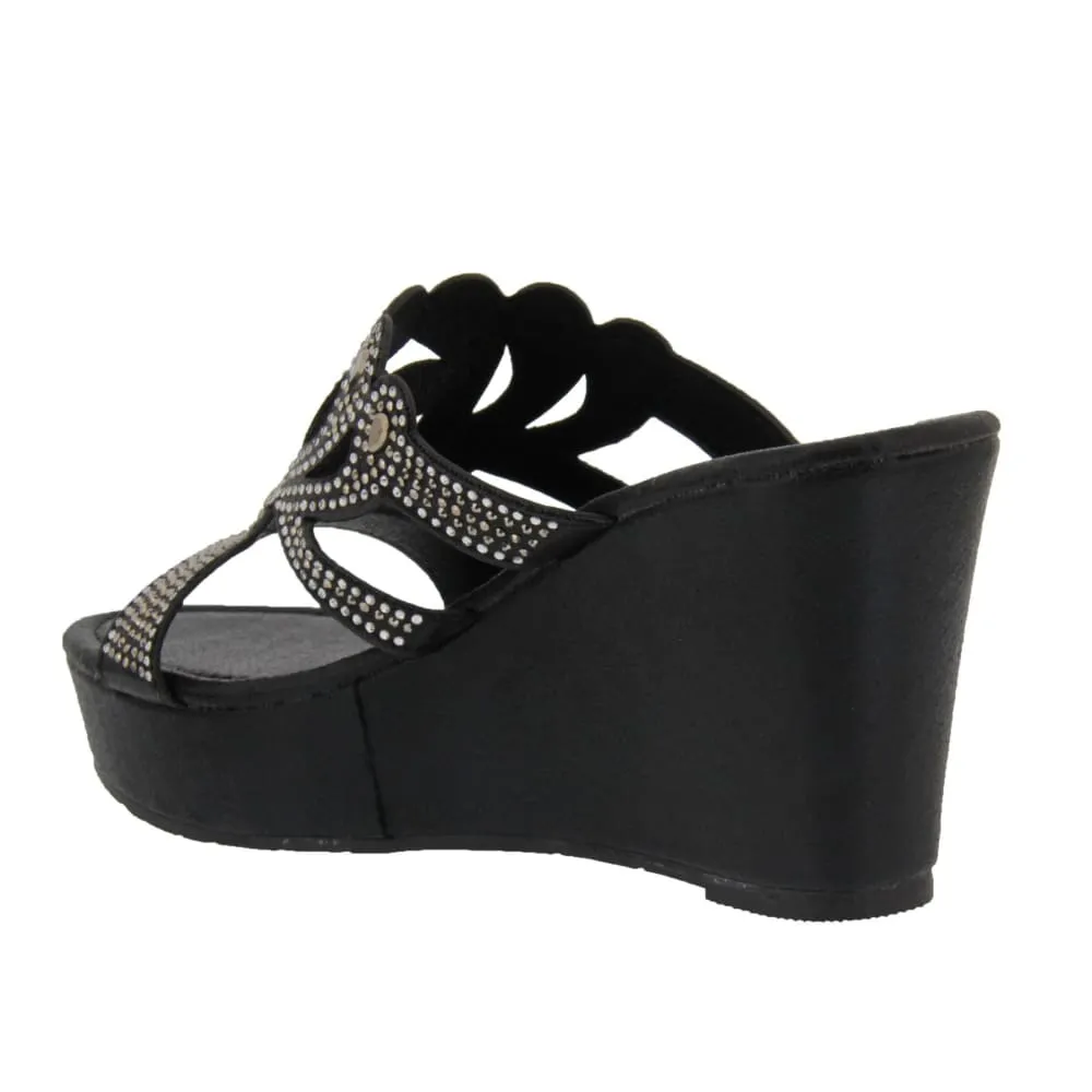 Spring Step Shoes Women's Crystal Slide Sandals