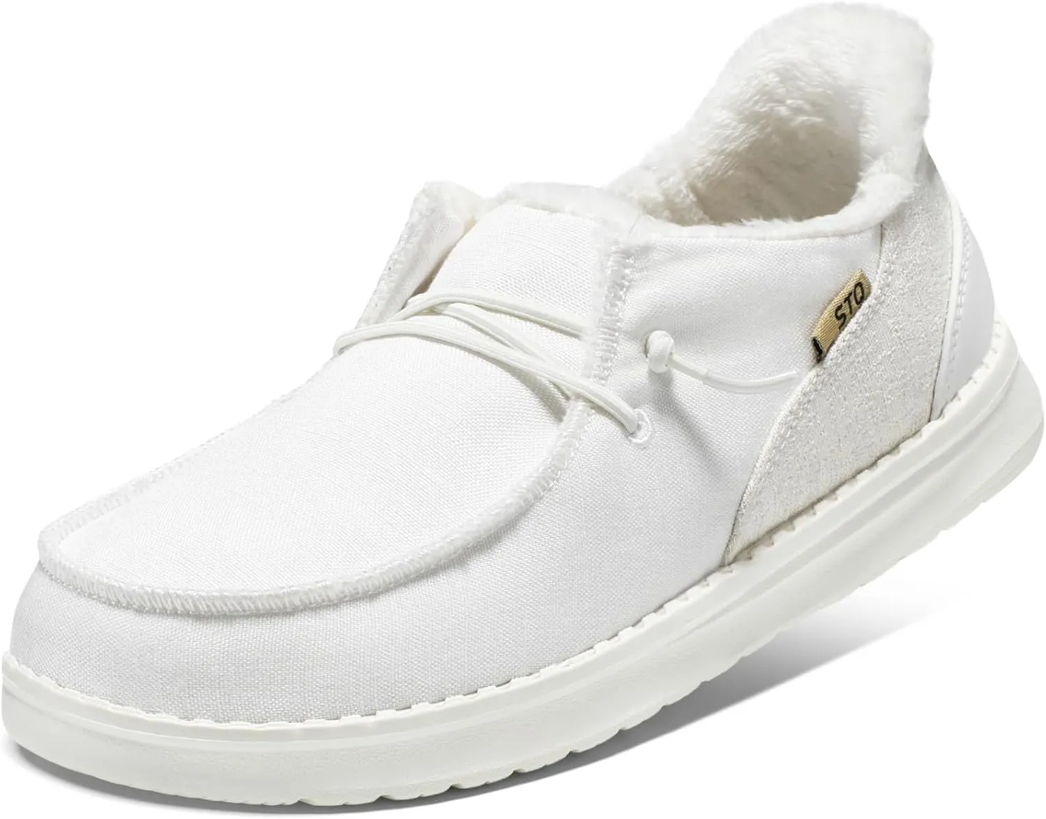STQ Women's LoafersOrthopedic Fur Lined Ultralight Boat Casual Shoes with Arth Support