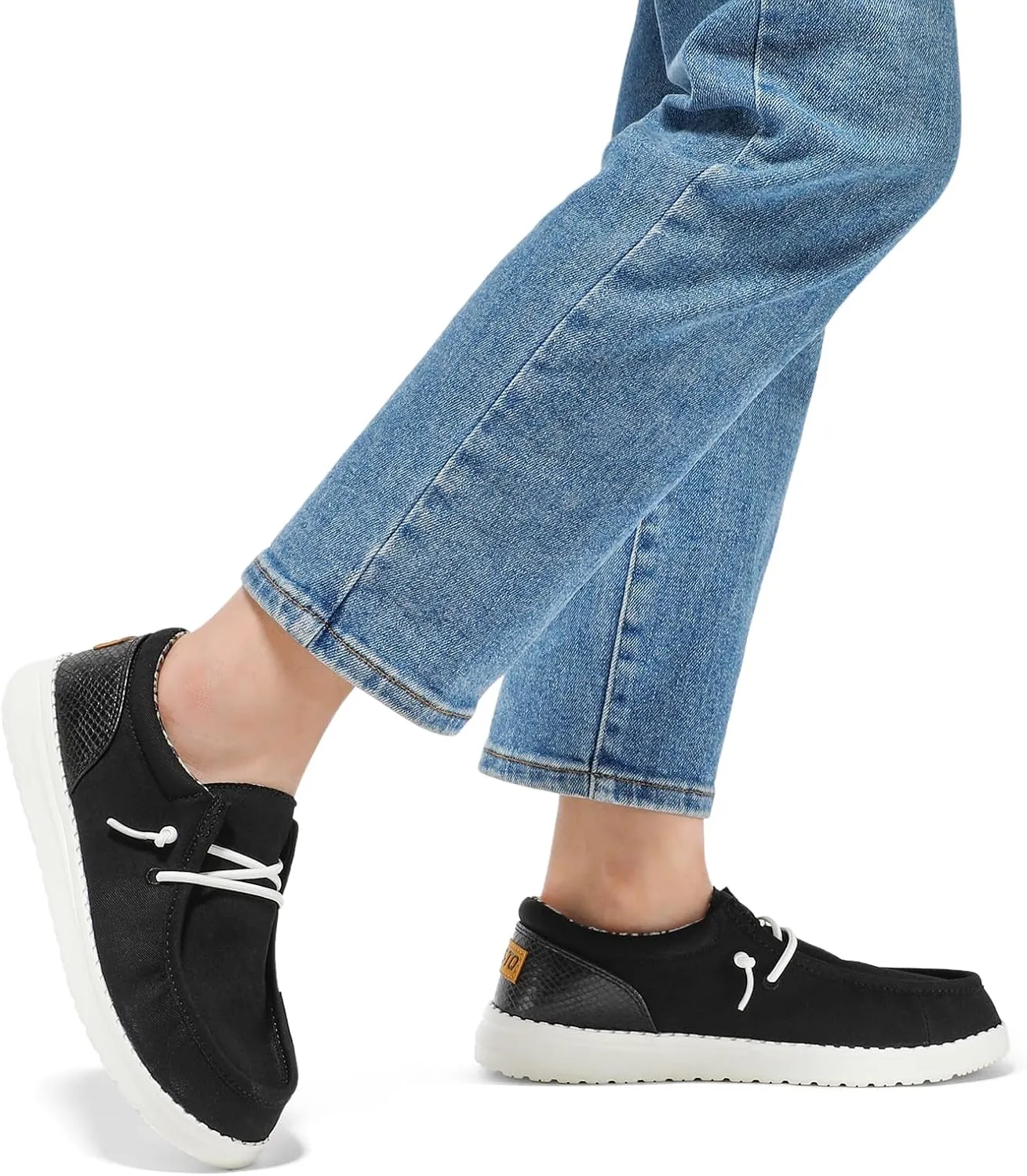 STQ Women's Slip on LoafersOrthopedic Comfotable Ultralight Boat Casual Shoes with Arth Support