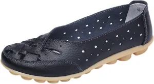 SuanlaTDS Slip On Women Comfort Walking Flat Loafers Casual Shoes Driving Loafers Walking Shoes for Women Women's Casual Shoes Size 10 (Black, 8)