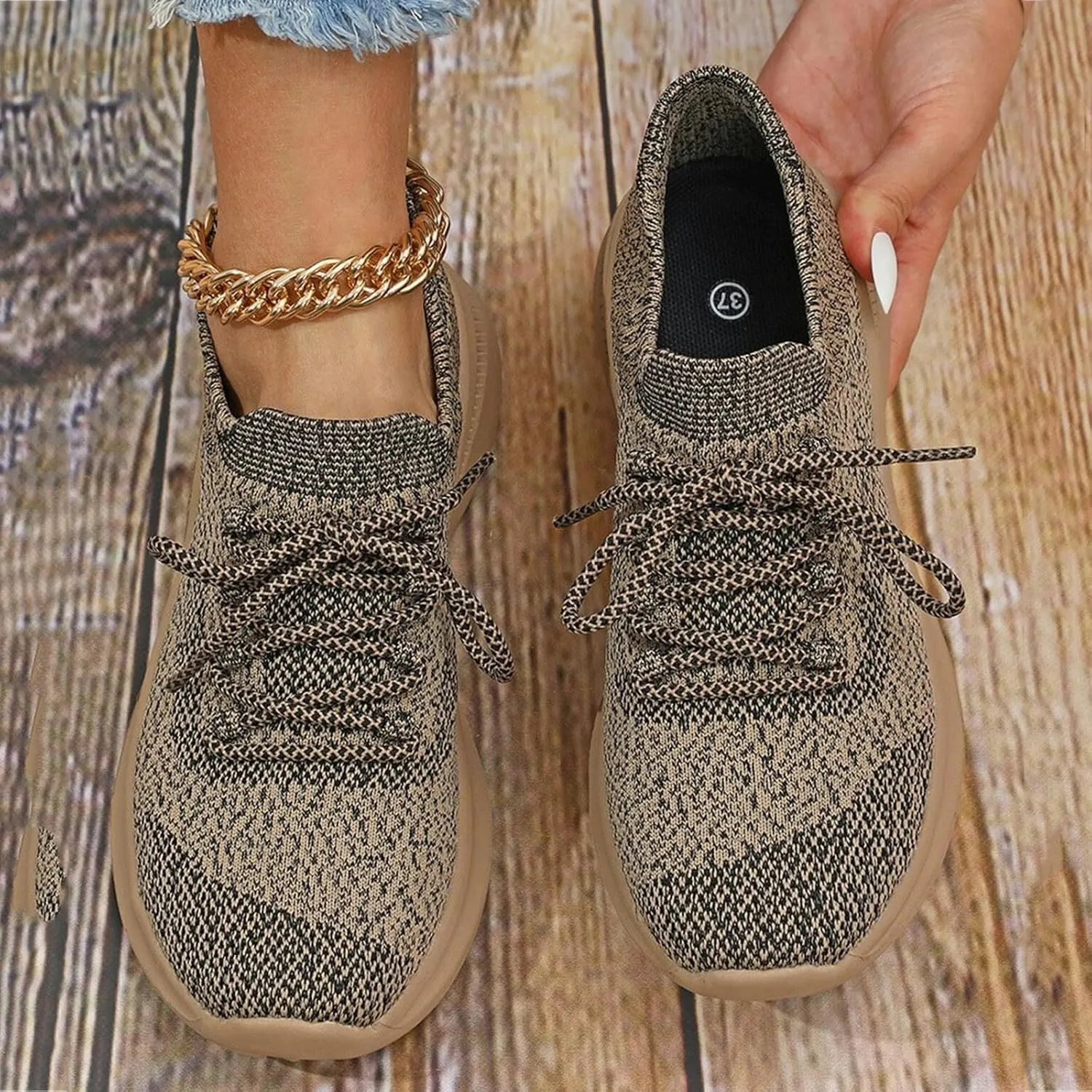 Summer New Running Sports Casual Shoes Flying Weaving Mesh Men Trendy Shoes Mens Sneaker Socks No Show
