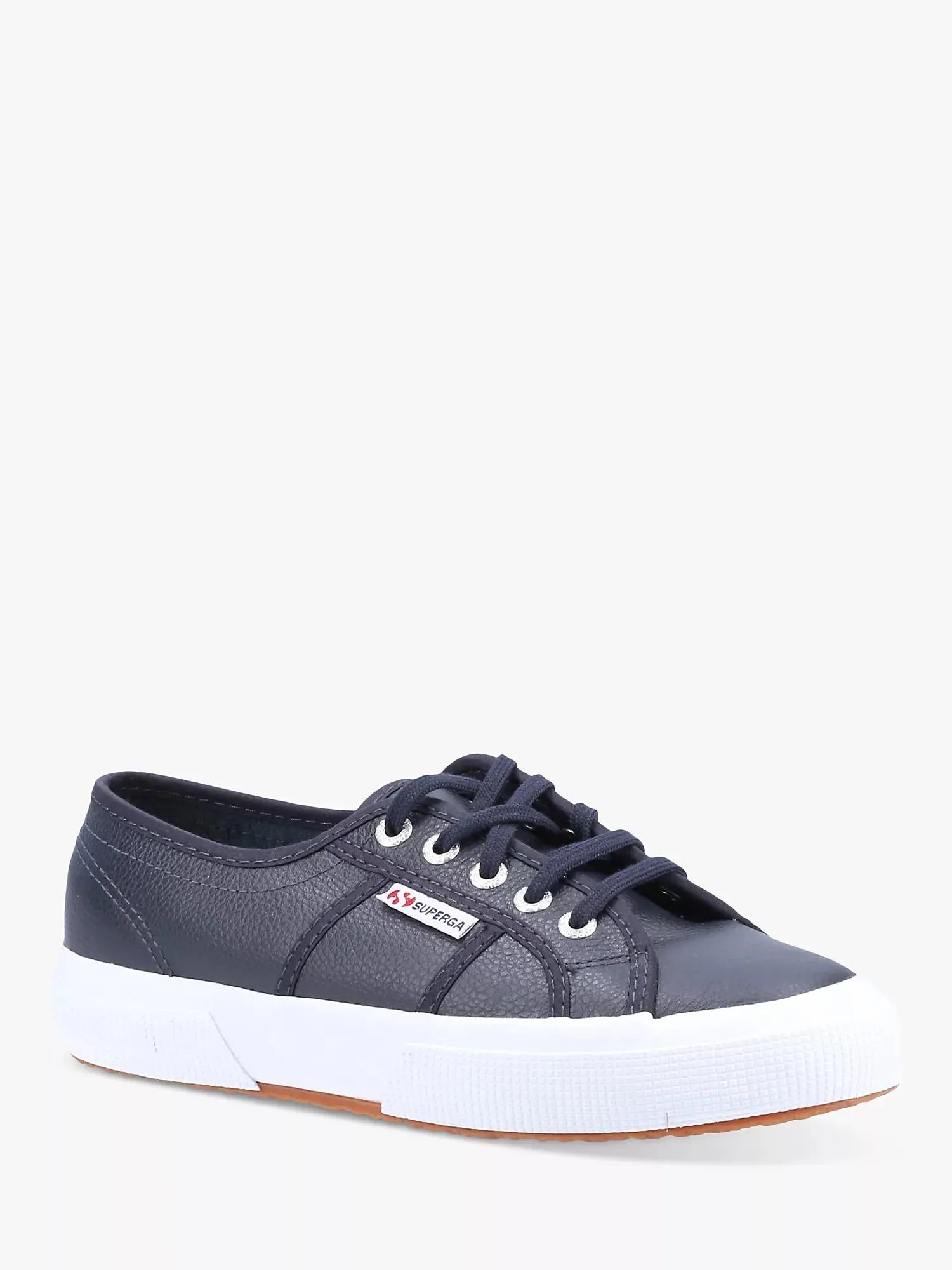 Superga Men's 2750 Tumbled Leather Classic Sneakers Blue Navy