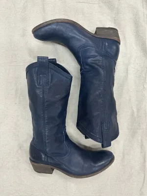 Tall Navy Blue Cowboy Boots