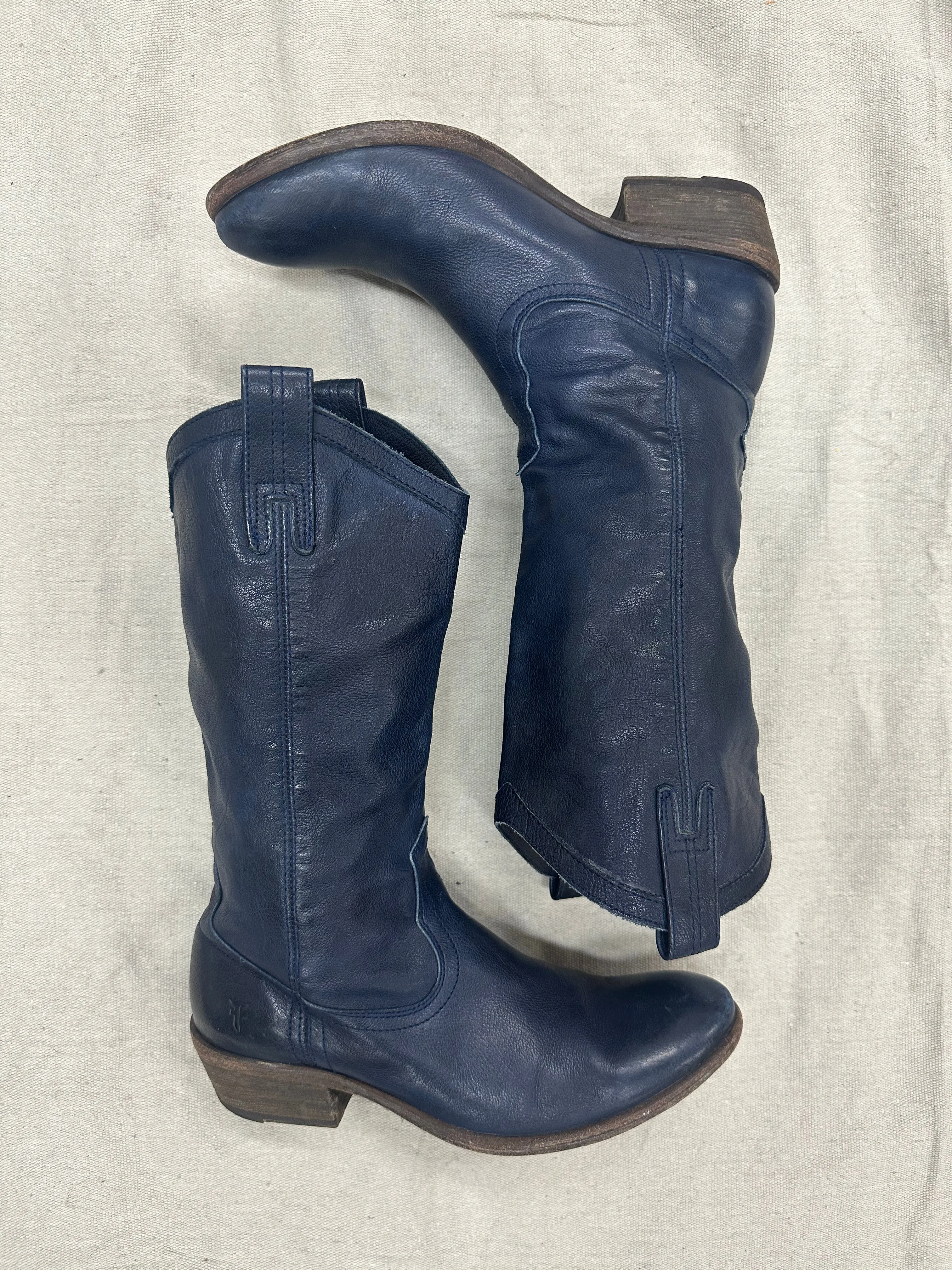 Tall Navy Blue Cowboy Boots